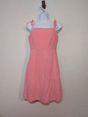Old Navy Bright Pink Linen Mini Dress Cute Barbie Summer Elle Woods Soft Girl S